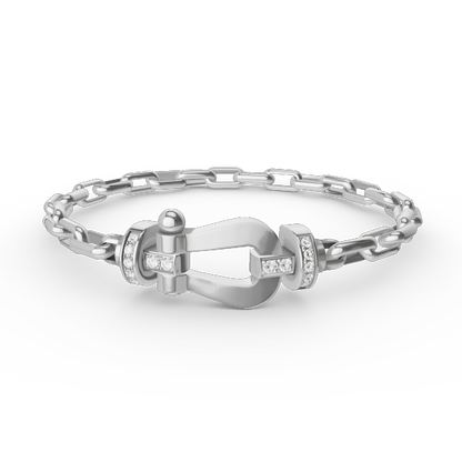 [Renovia Jewelry]FORCE LARGE HORSESHOE CLASP  METAL BRACELET
