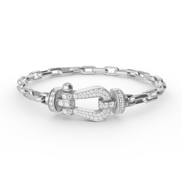 [Renovia Jewelry]FORCE LARGE HORSESHOE CLASP  METAL BRACELET