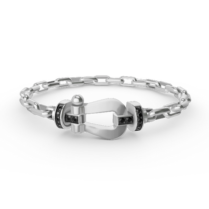[Renovia Jewelry]FORCE LARGE HORSESHOE CLASP  METAL BRACELET