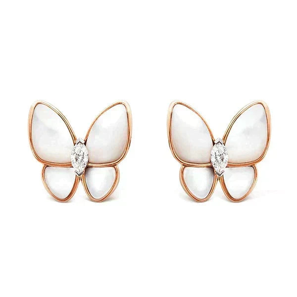 [Renovia Jewelry]BUTTERFLY MOP DIAMOND EARRINGS