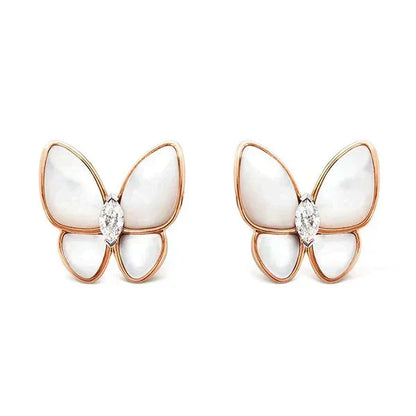 [Renovia Jewelry]BUTTERFLY MOP DIAMOND EARRINGS