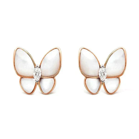[Renovia Jewelry]BUTTERFLY MOP DIAMOND EARRINGS