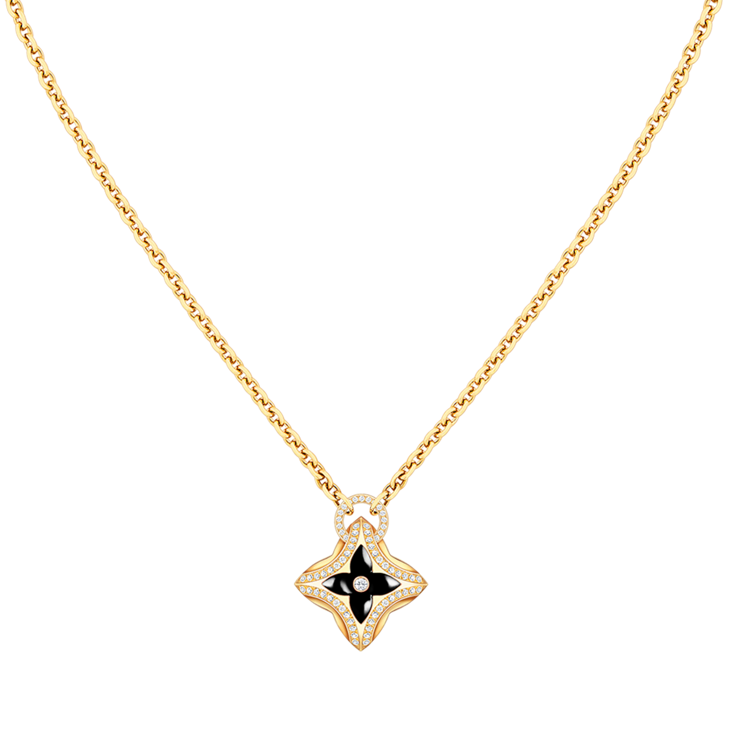 [Renovia Jewelry]STAR PEDANT PINK GOLD DIAMOND NECKLACE