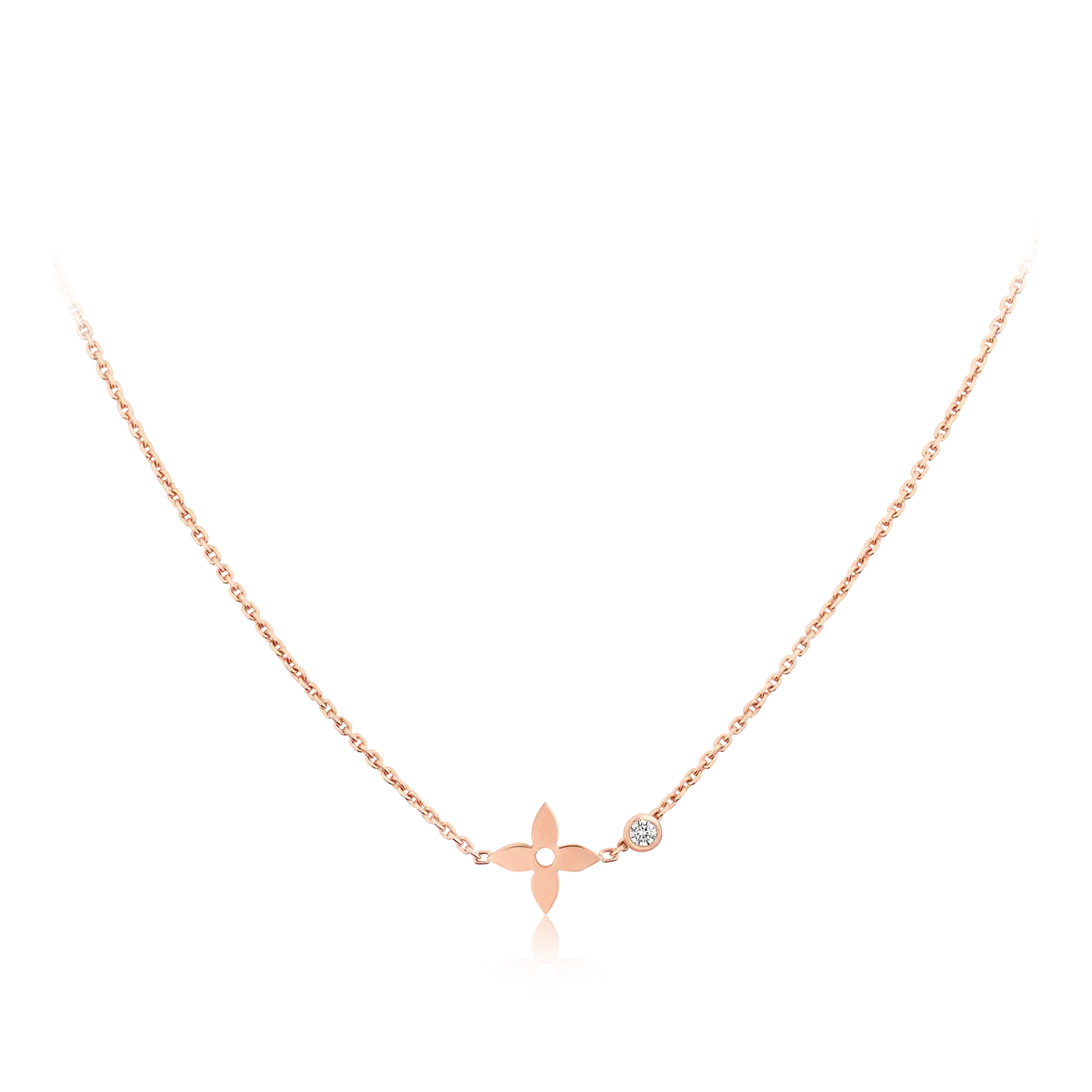 [Renovia Jewelry]BLOSSOM PENDANT PINK GOLD AND DIAMOND