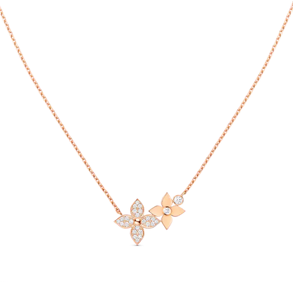 [Renovia Jewelry]STAR BLOSSOM NECKLACE PINK GOLD DIAMONDS
