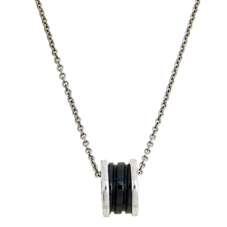 [Renovia Jewelry]ZERO 1 BLACK CERAMIC SILVER NECKLACE