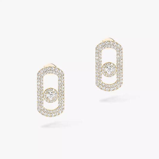 [Renovia Jewelry]So Move Pave_-Set Diamond Earrings in Silver