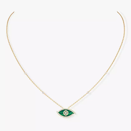 [Renovia Jewelry]Lucky Eye Diamond Necklace in  Gold and Turquoise