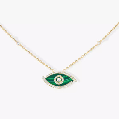 [Renovia Jewelry]Lucky Eye Diamond Necklace in  Gold and Turquoise