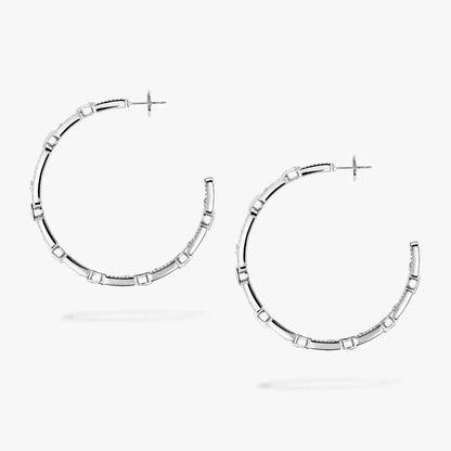 [Renovia Jewelry]Move Link Diamond Hoop Earrings