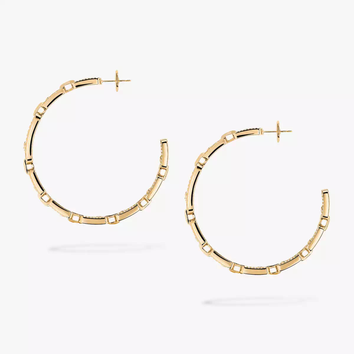 [Renovia Jewelry]Move Link Diamond Hoop Earrings