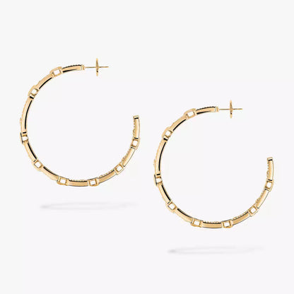 [Renovia Jewelry]Move Link Diamond Hoop Earrings