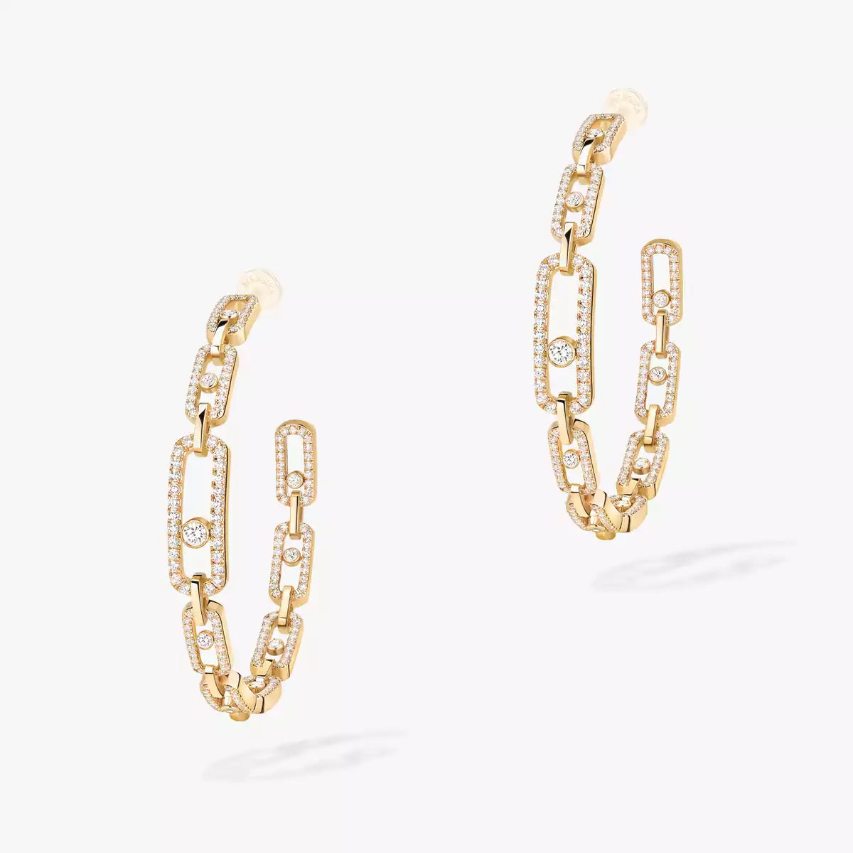 [Renovia Jewelry]Move Link Diamond Hoop Earrings