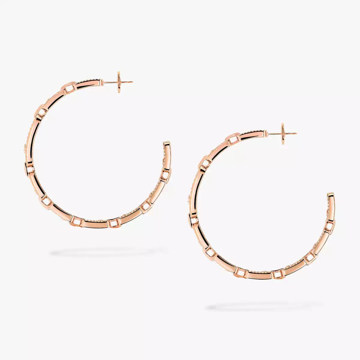 [Renovia Jewelry]Move Link Diamond Hoop Earrings