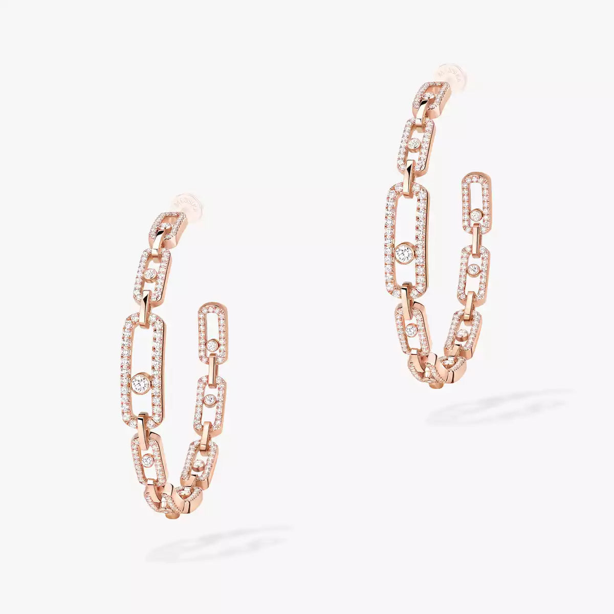 [Renovia Jewelry]Move Link Diamond Hoop Earrings