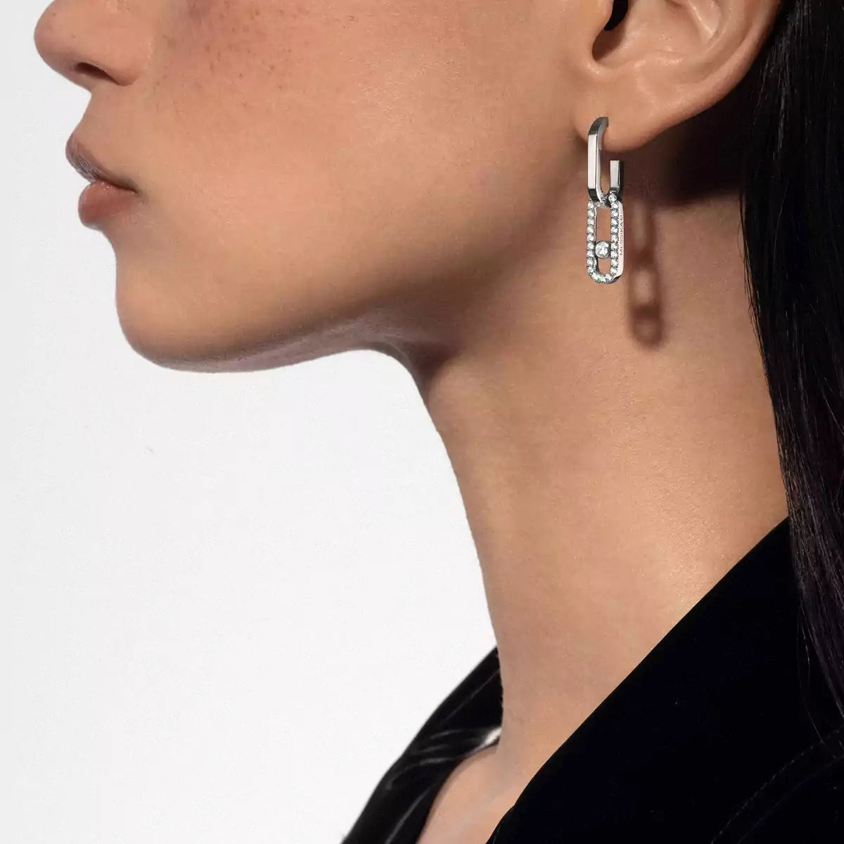 [Renovia Jewelry]Move Link Diamond Earrings