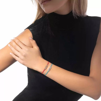 [Renovia Jewelry]Care(Medium-3.5mm) pink cord pavé bracelet