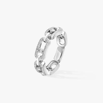 [Renovia Jewelry]Move Link Pave_-Set Diamond Ring