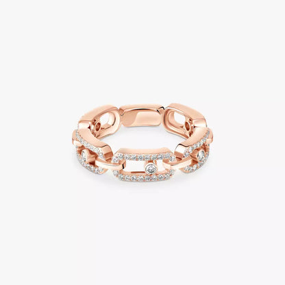 [Renovia Jewelry]Move Link Pave_-Set Diamond Ring