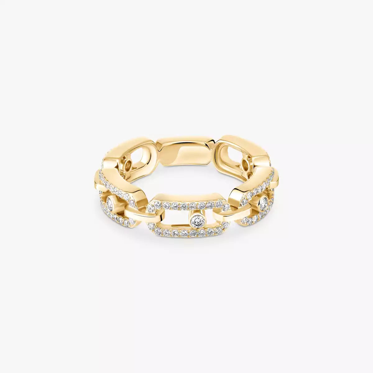 [Renovia Jewelry]Move Link Pave_-Set Diamond Ring