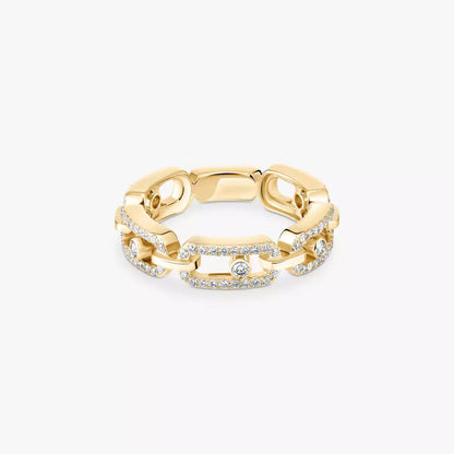 [Renovia Jewelry]Move Link Pave_-Set Diamond Ring