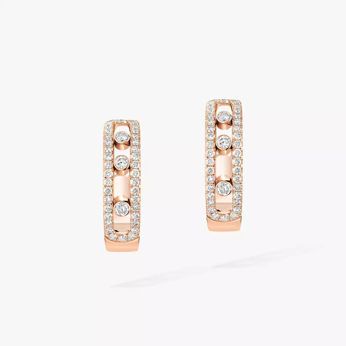 [Renovia Jewelry]Diamond Pave_ Hoop Earrings Move