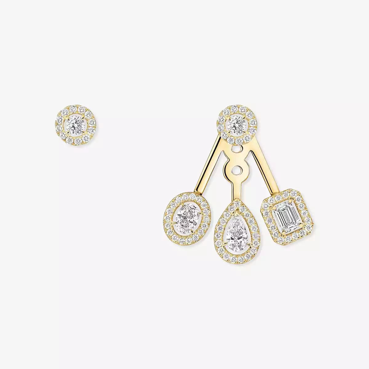[Renovia Jewelry] My Twin Trio  Diamond Earrings