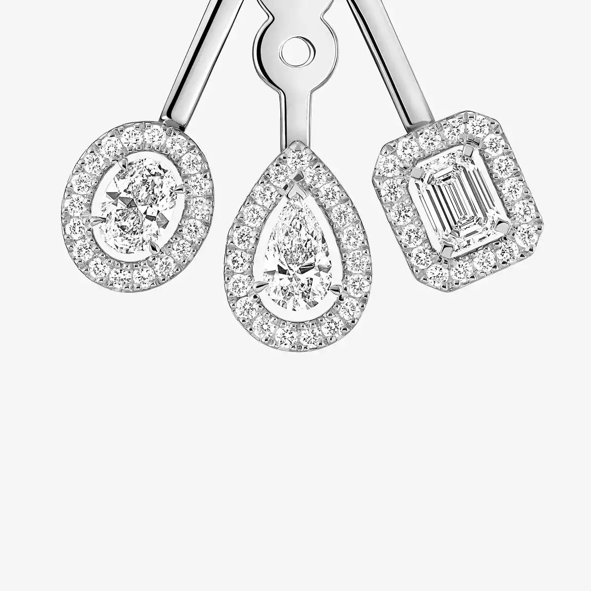 [Renovia Jewelry] My Twin Trio  Diamond Earrings