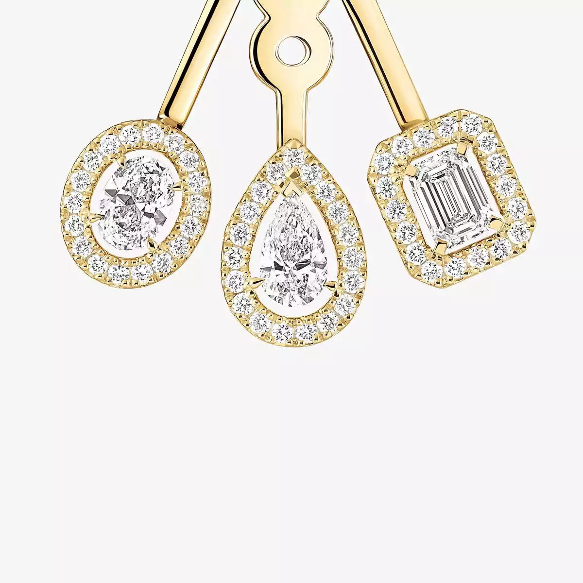 [Renovia Jewelry] My Twin Trio  Diamond Earrings