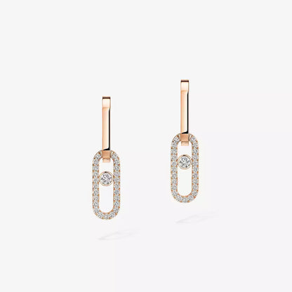 [Renovia Jewelry]Move Link Diamond Earrings