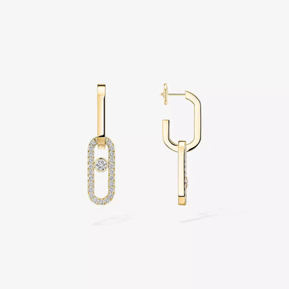 [Renovia Jewelry]Move Link Diamond Earrings
