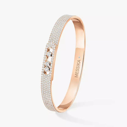 [Renovia Jewelry]Move Noa Full Pavé Diamond Bangle Bracelet