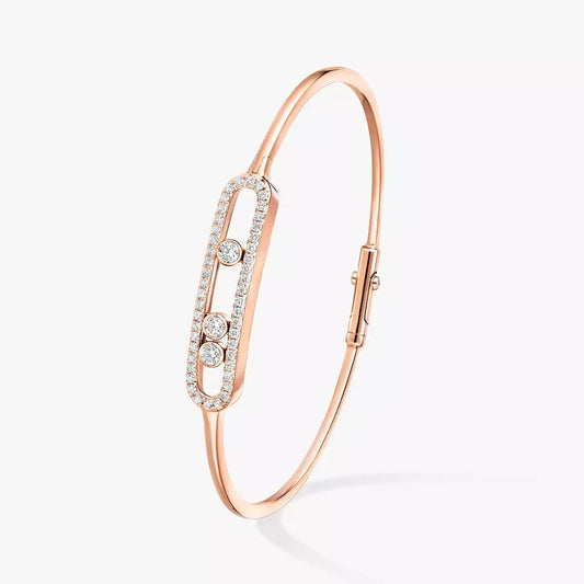 [Renovia Jewelry]Move Pavé Diamond Bangle Bracelet M