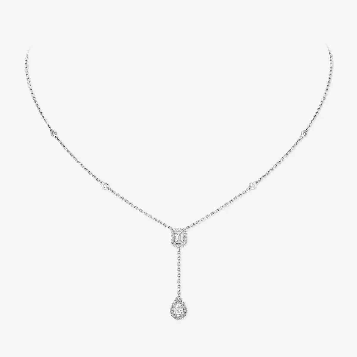 [Renovia Jewelry]Gold Diamond Tie Necklace