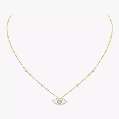 [Renovia Jewelry]Pave_ Diamond Necklace Lucky Eye