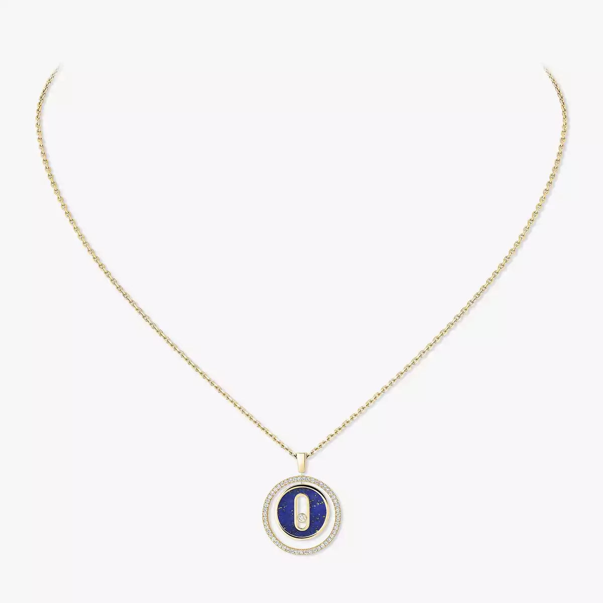 [Renovia Jewelry]Lucky Move Diamond Necklace in Rose Gold and White Mother-of-Pearl