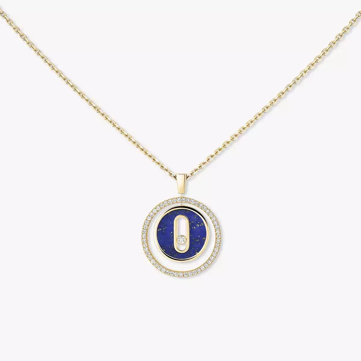 [Renovia Jewelry]Lucky Move Diamond Necklace in Rose Gold and White Mother-of-Pearl