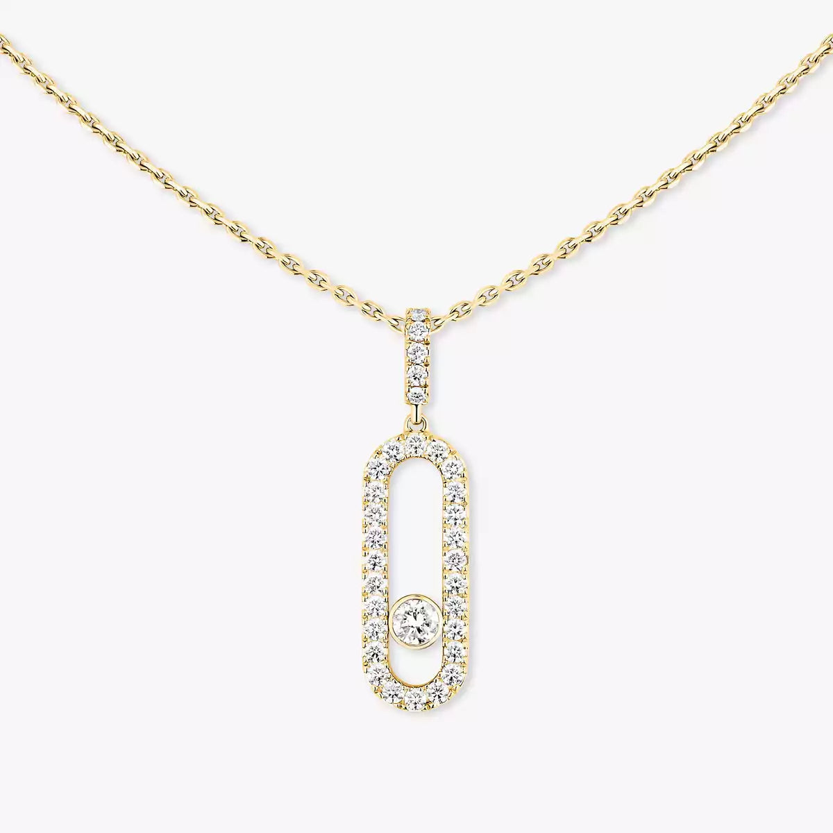 [Renovia Jewelry]Move Uno Diamond Necklace in Rose Gold