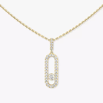 [Renovia Jewelry]Move Uno Diamond Necklace in Rose Gold
