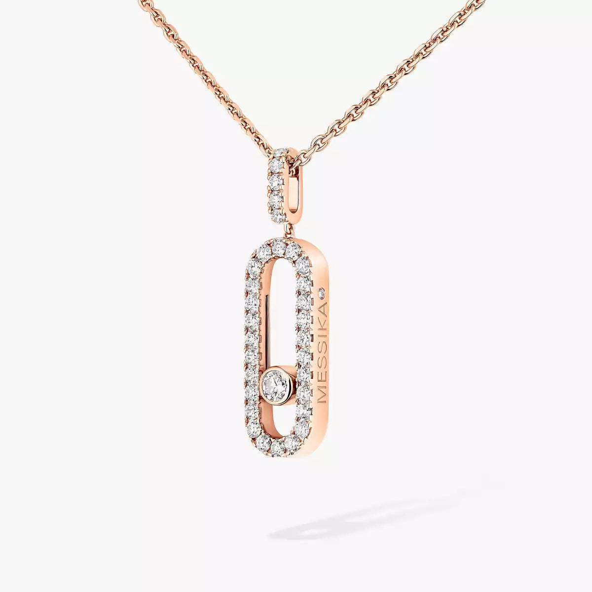 [Renovia Jewelry]Move Uno Diamond Necklace in Rose Gold