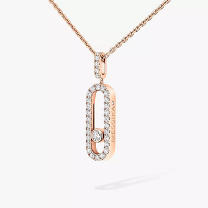 [Renovia Jewelry]Move Uno Diamond Necklace in Rose Gold