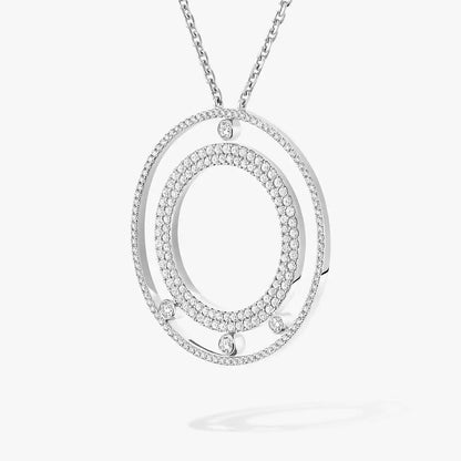 [Renovia Jewelry]Move Romane Long Pave_-Set Diamond Necklace