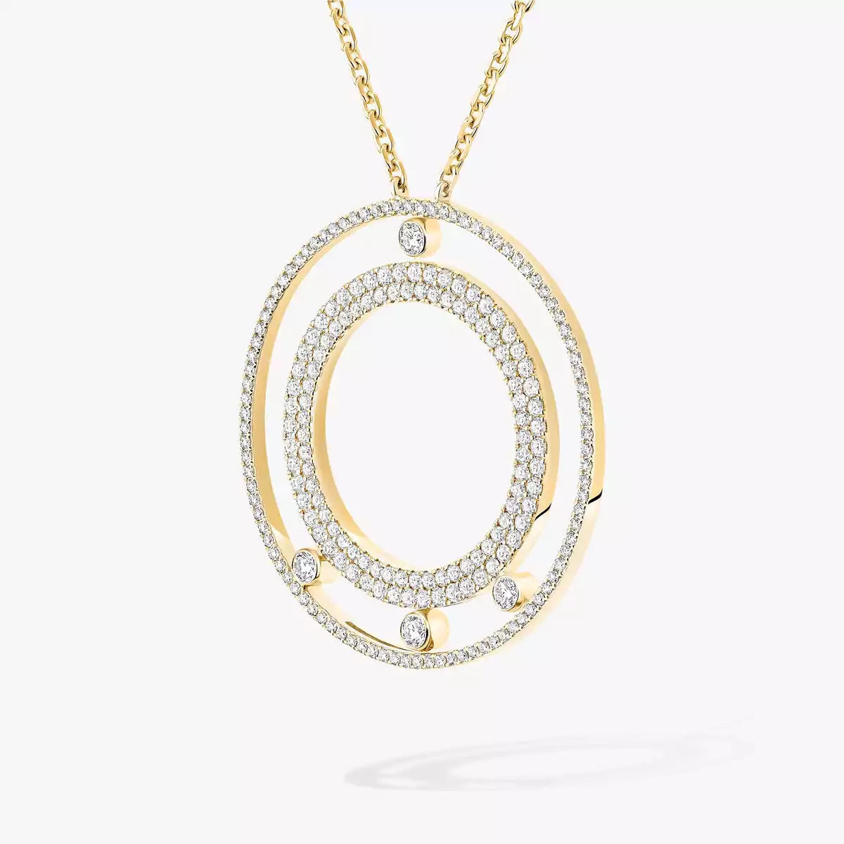 [Renovia Jewelry]Move Romane Long Pave_-Set Diamond Necklace