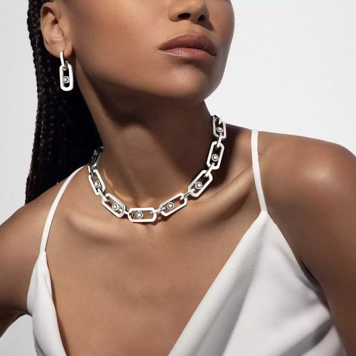 [Renovia Jewelry]So Move XL Diamond Pendant Earrings