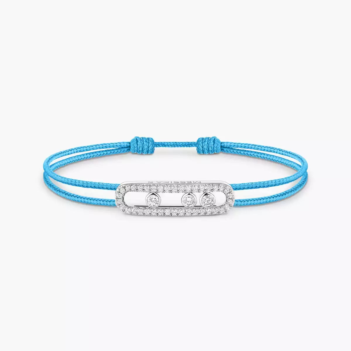 [Renovia Jewelry]Care(Medium-3.5mm) pink cord pavé bracelet
