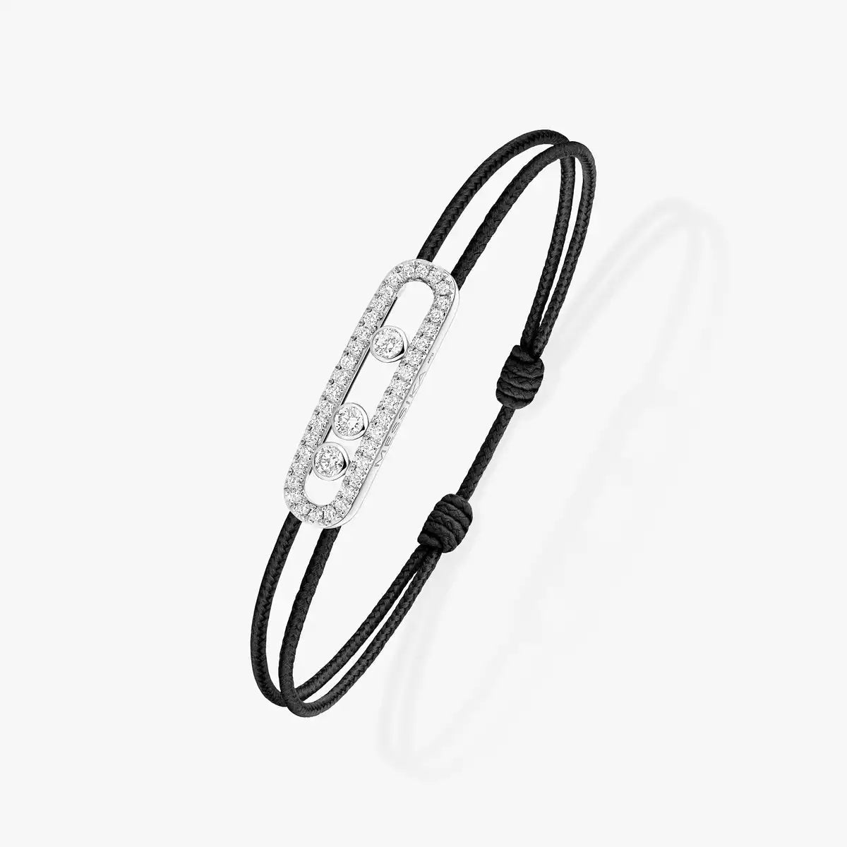 [Renovia Jewelry]Care(Medium-3.5mm) pink cord pavé bracelet