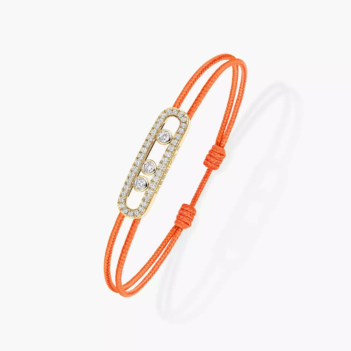 [Renovia Jewelry]Care(Medium-3.5mm) pink cord pavé bracelet
