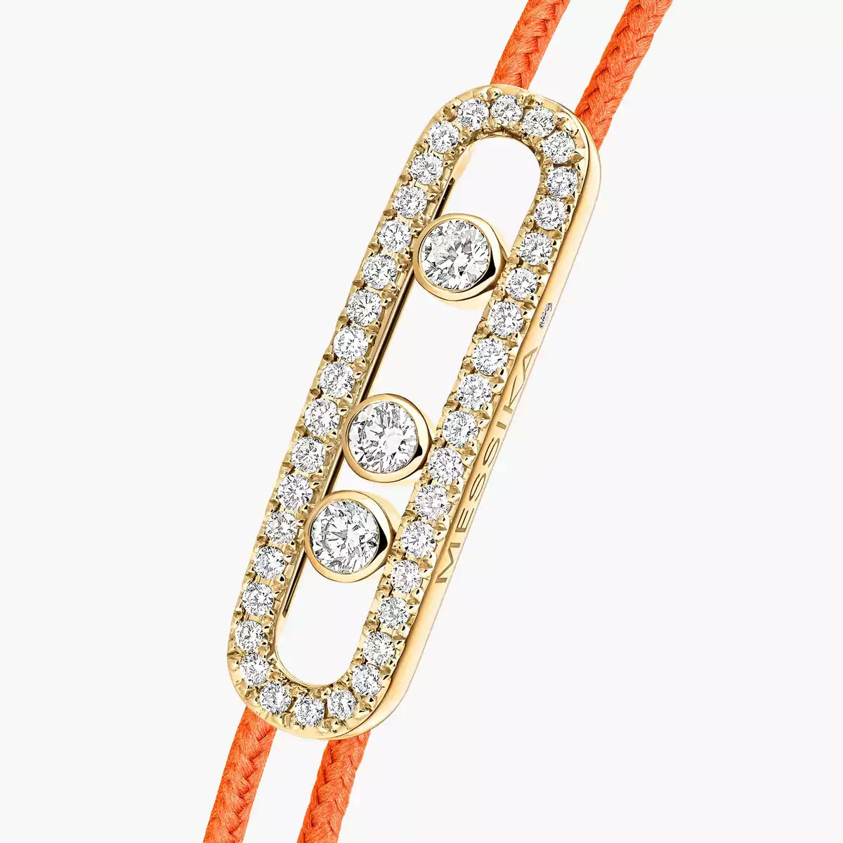 [Renovia Jewelry]Care(Medium-3.5mm) pink cord pavé bracelet