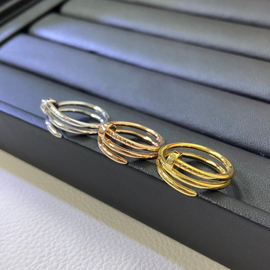 [Renovia Jewelry]SMOOTH THREE-BAND NAIL RING