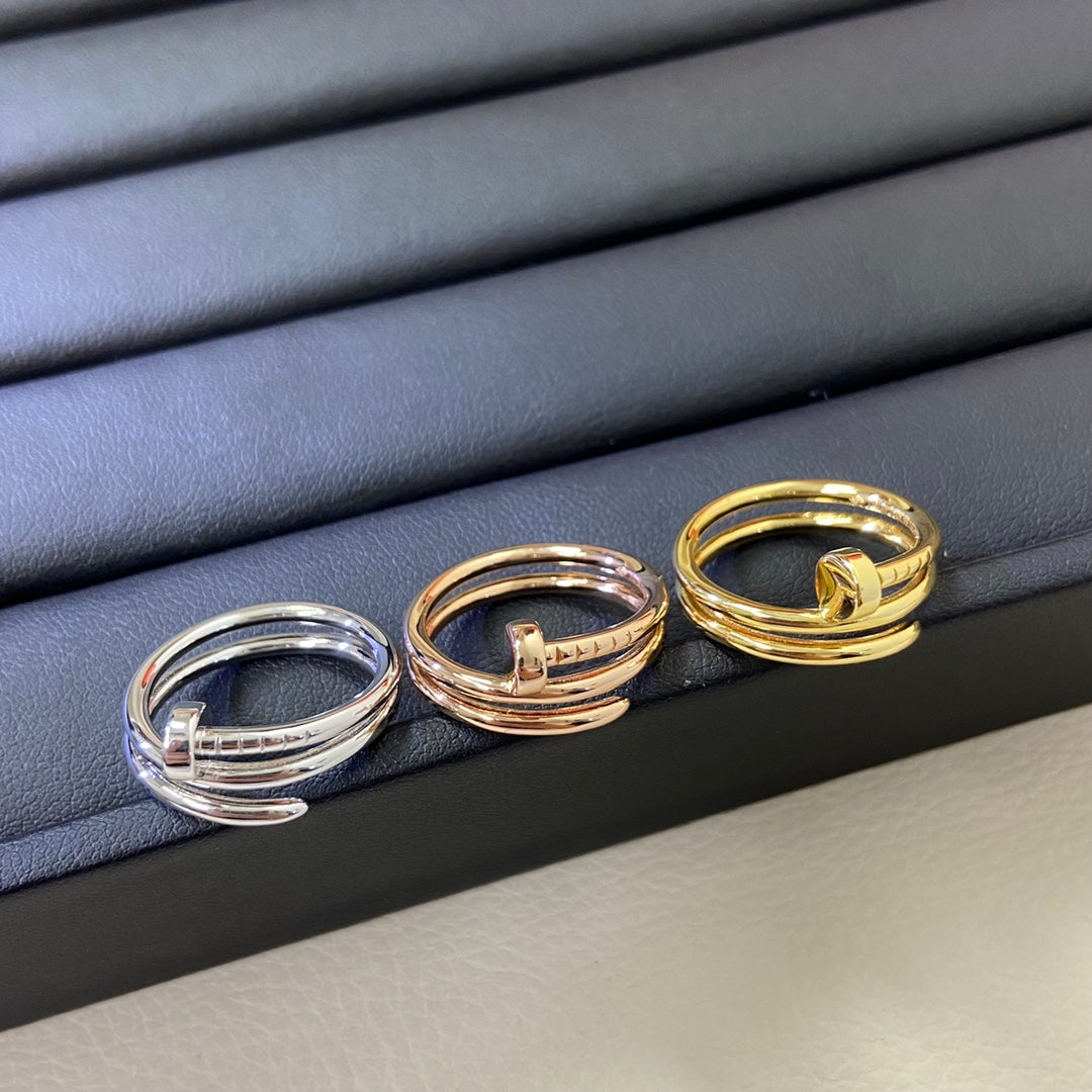 [Renovia Jewelry]SMOOTH THREE-BAND NAIL RING